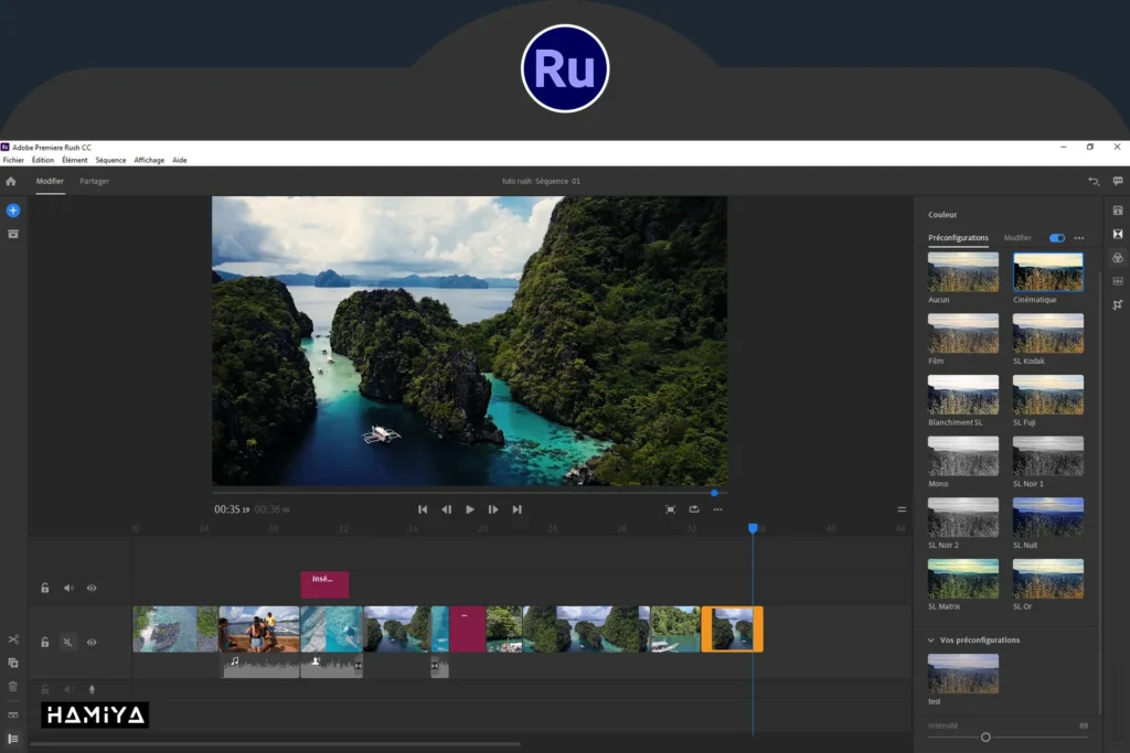 محیط کار Adobe Premiere Rush برای ادیت ویدیو