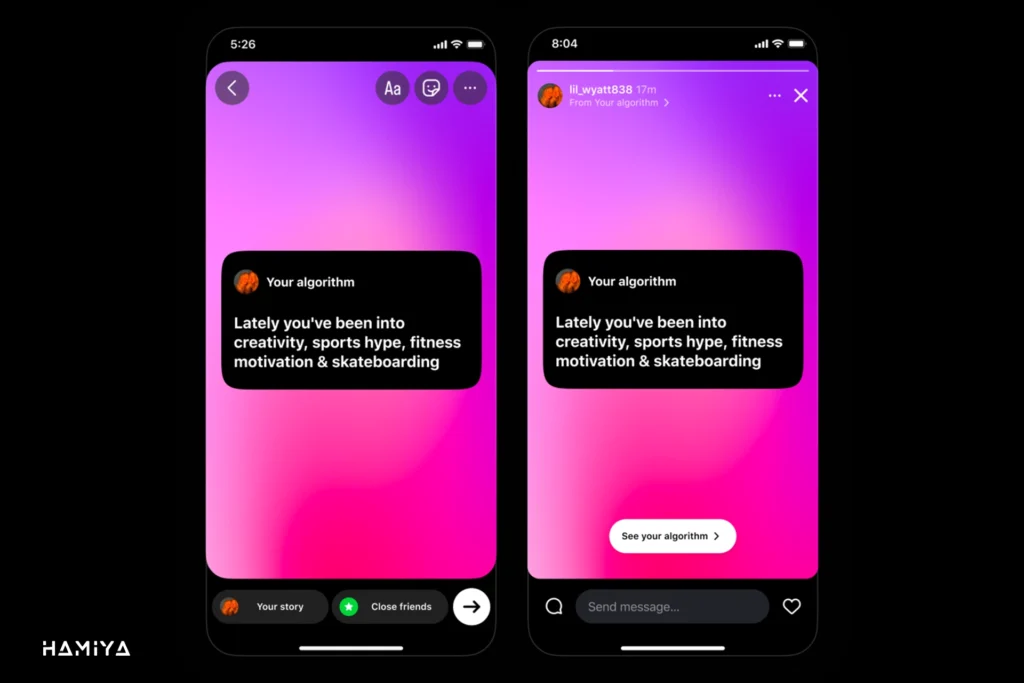Your Algorithm feature in Instagram story