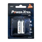 باتری نیم قلمی پاور اکسترا مدل LR06 - AAA بسته‌ی 2 عددی