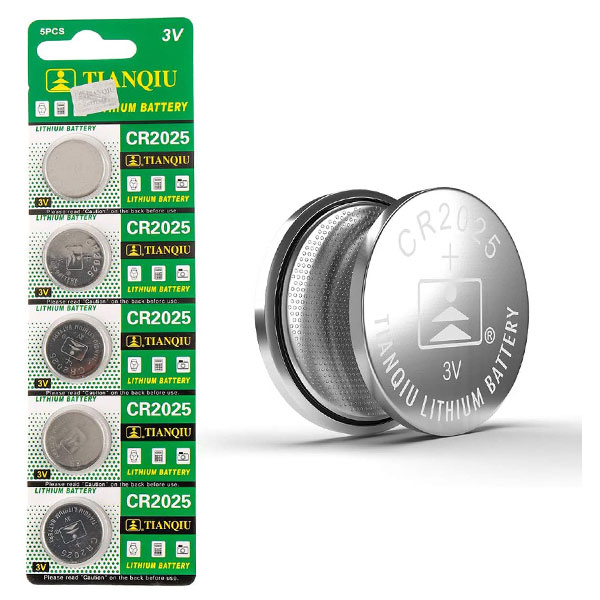 باتری سکه ای تیانکیو مدل CR2025 بسته 5 عددی