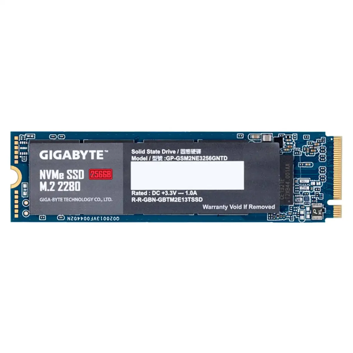 هارد NVMe SSD اینترنال Gigabyte مدل 2280 ظرفیت 256 گیگابایت