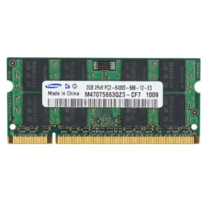 رم استوک لپ تاپ سامسونگ DDR2 تک کاناله 800 مگاهرتز PC2 ظرفیت 2 گیگابایت