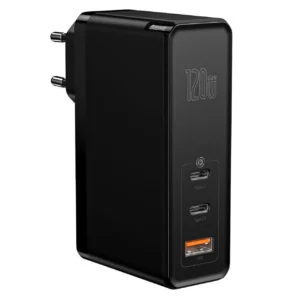 شارژر دیواری بیسوس مدل CCGAN-J01 با توان خروجی 120 وات به‌ همراه کابل