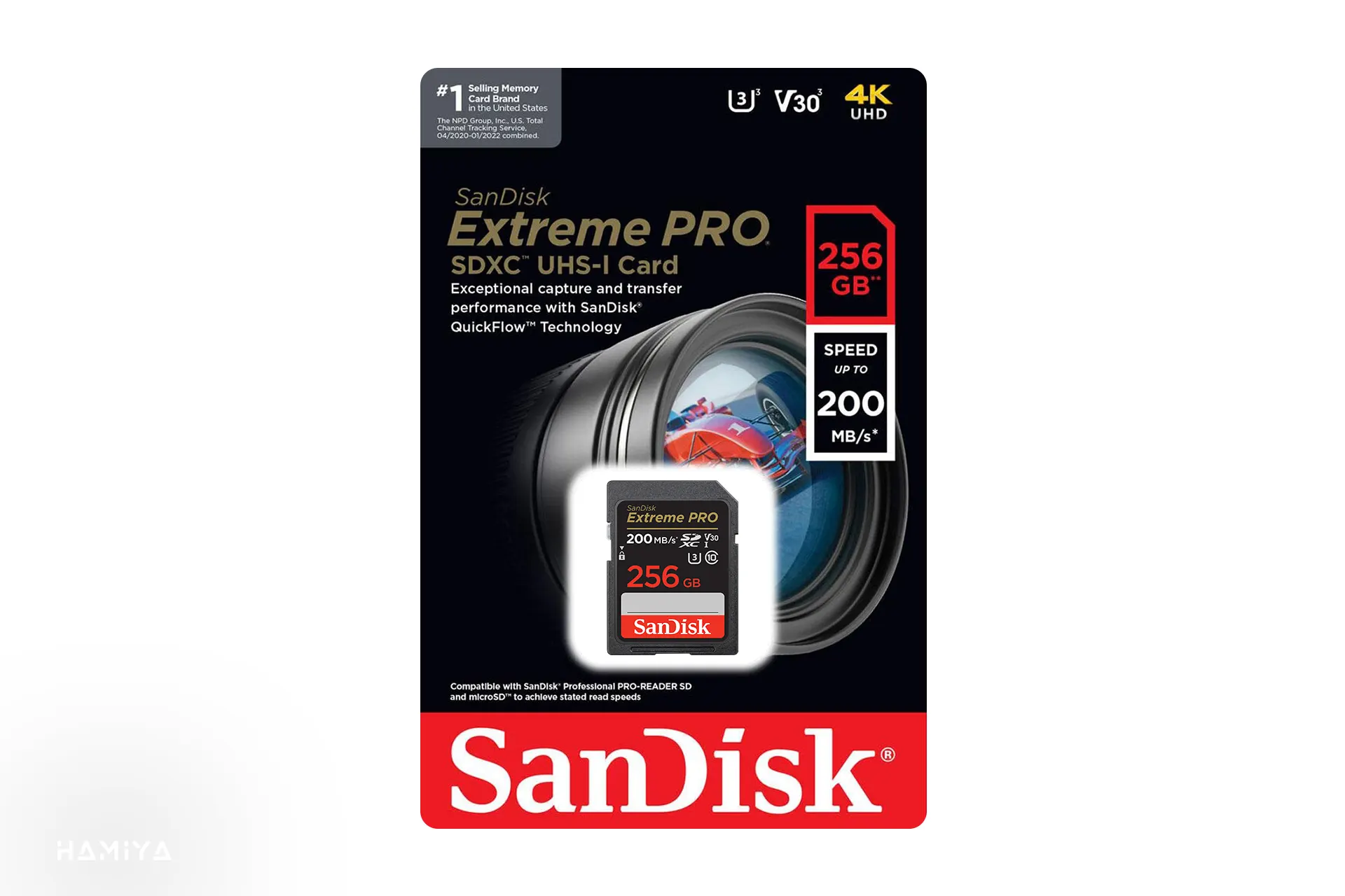 کارت حافظه SDXC سن دیسک مدل Extreme PRO ظرفیت 256 گیگابایت – 200MB/s
