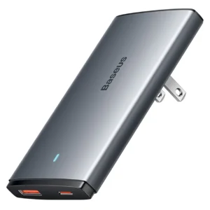 شارژر دیواری بیسوس مدل CCGAN65S5-OE با توان خروجی 65 وات + درگاه USB و Type-C