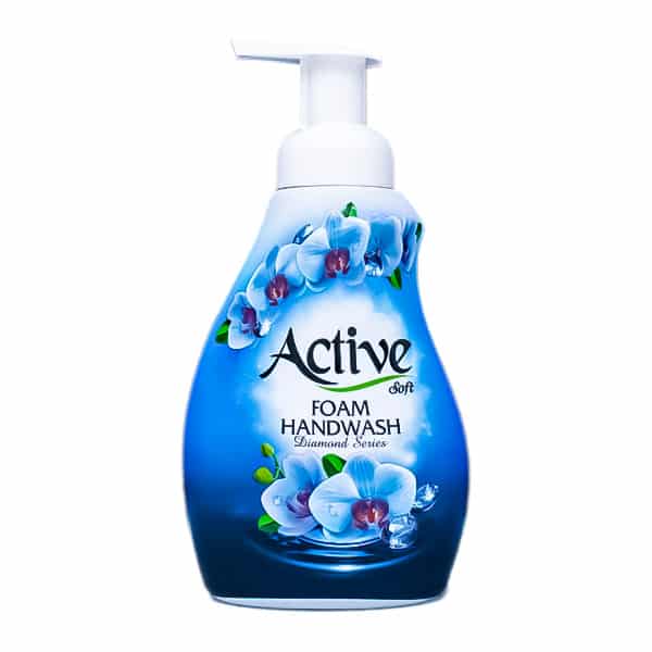HAP-813 مایع دستشویی فومی اکتیو طرح Blue flowers