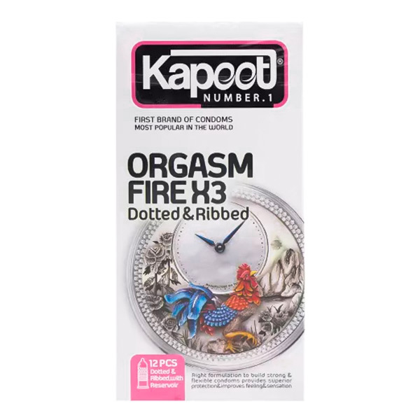 کاندوم حلقوی و خاردار کاپوت مدل Orgasm Fire X3